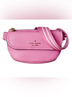 NWT Kate Spade - Pink Pebbled Summer Leather Crossbody with Adjustable Strap